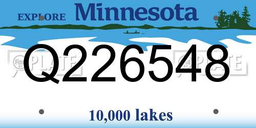 Q226548 Minnesota License Plate