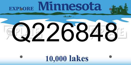 Q226848 Minnesota License Plate