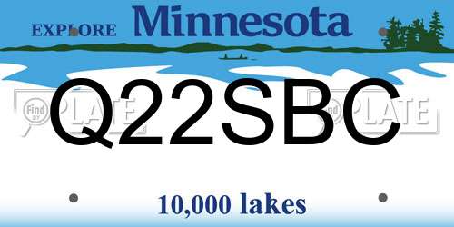 Q22SBC Minnesota License Plate