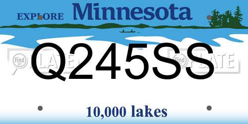 Q245SS Minnesota License Plate