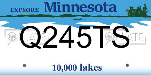 Q245TS Minnesota License Plate
