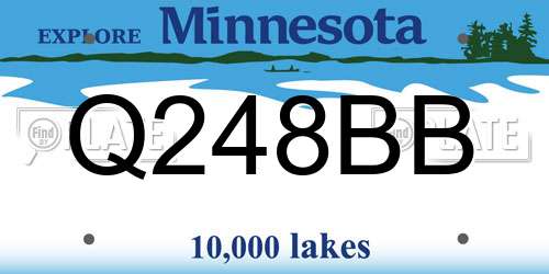 Q248BB Minnesota License Plate