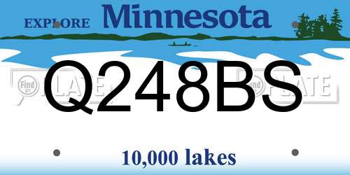 Q248BS Minnesota License Plate