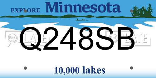 Q248SB Minnesota License Plate
