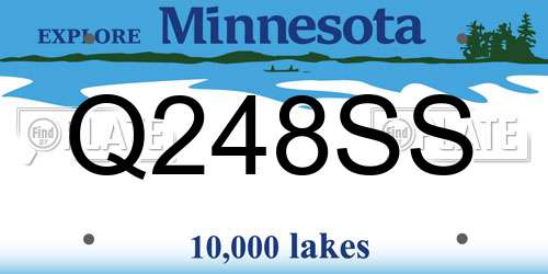 Q248SS Minnesota License Plate