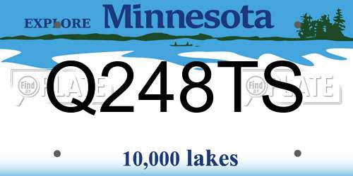 Q248TS Minnesota License Plate