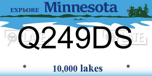 Q249DS Minnesota License Plate