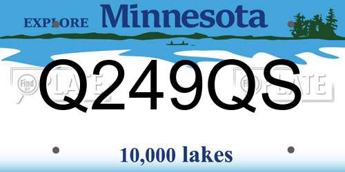 Q249QS Minnesota License Plate