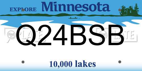 Q24BSB Minnesota License Plate