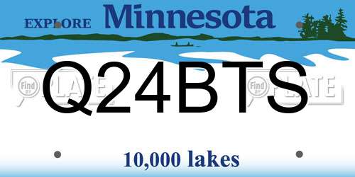 Q24BTS Minnesota License Plate