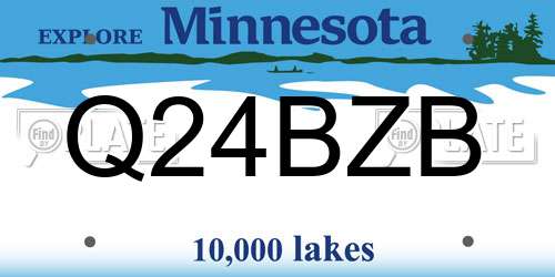 Q24BZB Minnesota License Plate