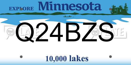 Q24BZS Minnesota License Plate