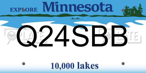 Q24SBB Minnesota License Plate