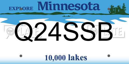 Q24SSB Minnesota License Plate