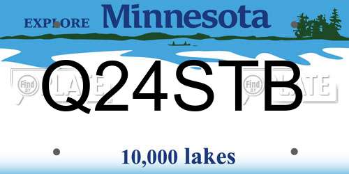Q24STB Minnesota License Plate