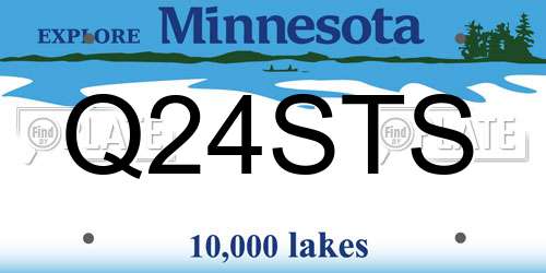 Q24STS Minnesota License Plate