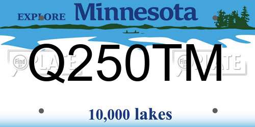 Q250TM Minnesota License Plate