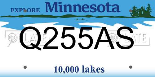 Q255AS Minnesota License Plate