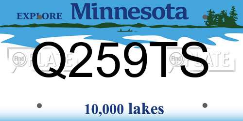 Q259TS Minnesota License Plate