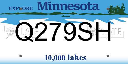 Q279SH Minnesota License Plate