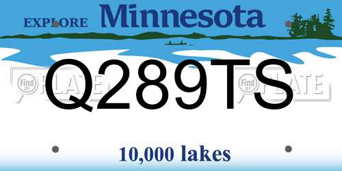 Q289TS Minnesota License Plate