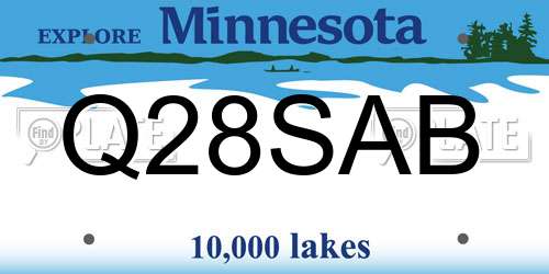 Q28SAB Minnesota License Plate