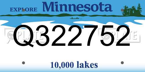 Q322752 Minnesota License Plate
