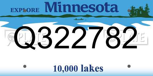Q322782 Minnesota License Plate
