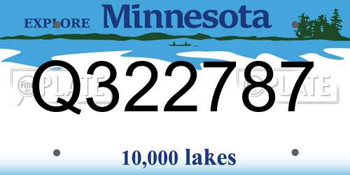 Q322787 Minnesota License Plate