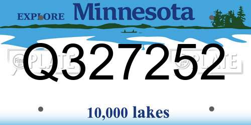 Q327252 Minnesota License Plate