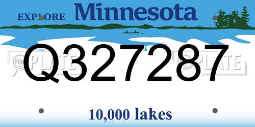 Q327287 Minnesota License Plate