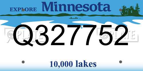 Q327752 Minnesota License Plate