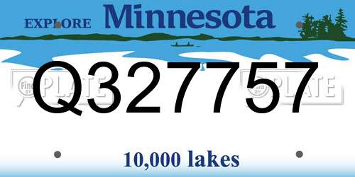 Q327757 Minnesota License Plate