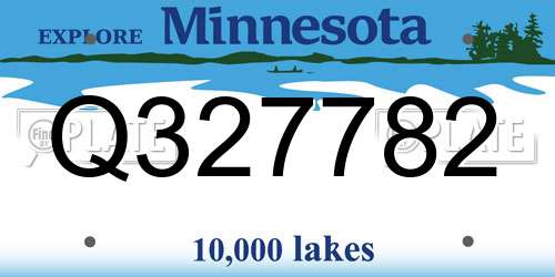 Q327782 Minnesota License Plate