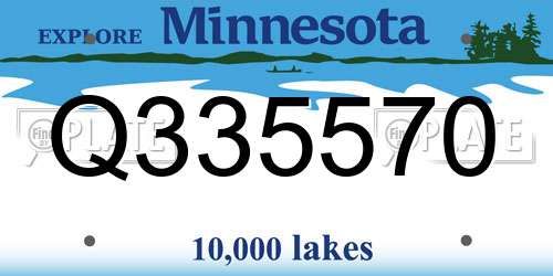 Q335570 Minnesota License Plate
