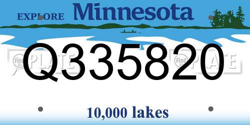 Q335820 Minnesota License Plate