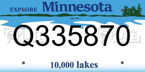 Q335870 Minnesota License Plate