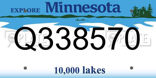 Q338570 Minnesota License Plate