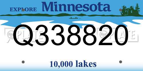 Q338820 Minnesota License Plate