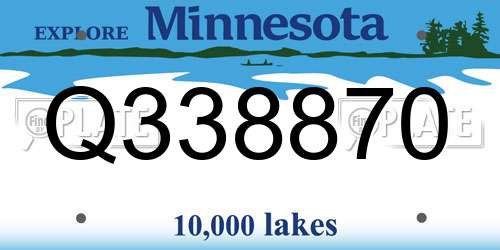 Q338870 Minnesota License Plate