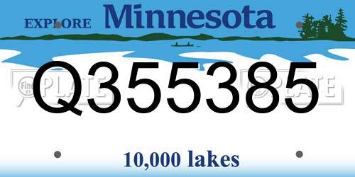 Q355385 Minnesota License Plate