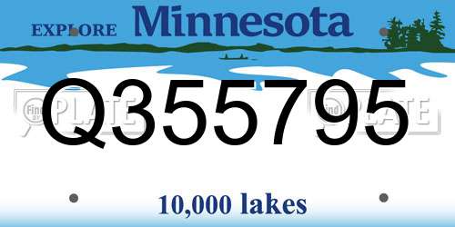 Q355795 Minnesota License Plate