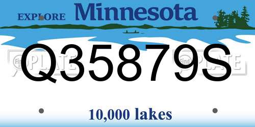 Q35879S Minnesota License Plate