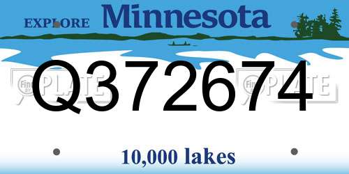 Q372674 Minnesota License Plate
