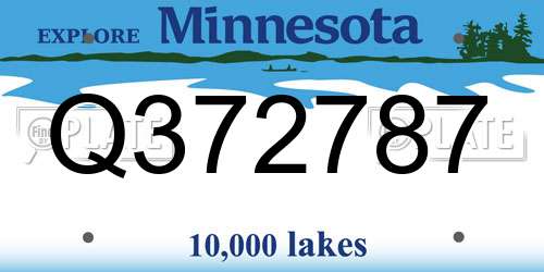 Q372787 Minnesota License Plate