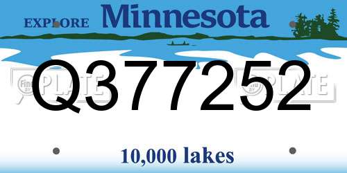 Q377252 Minnesota License Plate