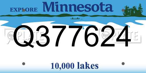 Q377624 Minnesota License Plate