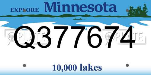 Q377674 Minnesota License Plate
