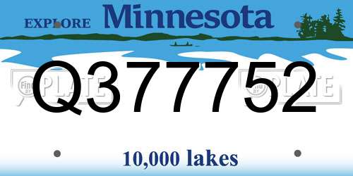 Q377752 Minnesota License Plate