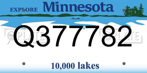 Q377782 Minnesota License Plate
